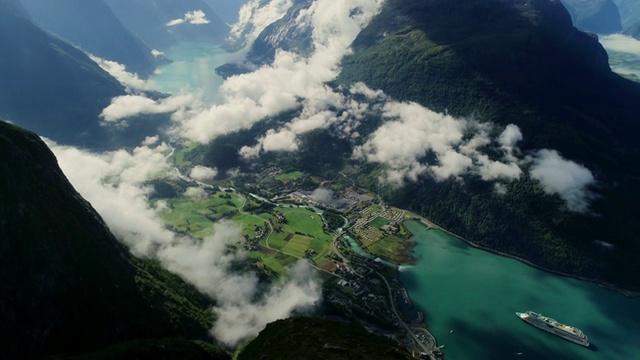 高角度景观山景视频素材