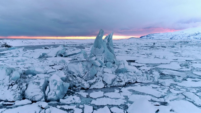 风景冰山，Jokulsarlon泻湖，冰岛视频素材