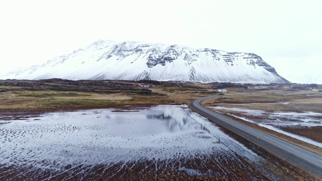 风景优美的雪山景观，冰岛视频素材