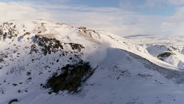 风景秀丽的雪山，冰岛视频素材