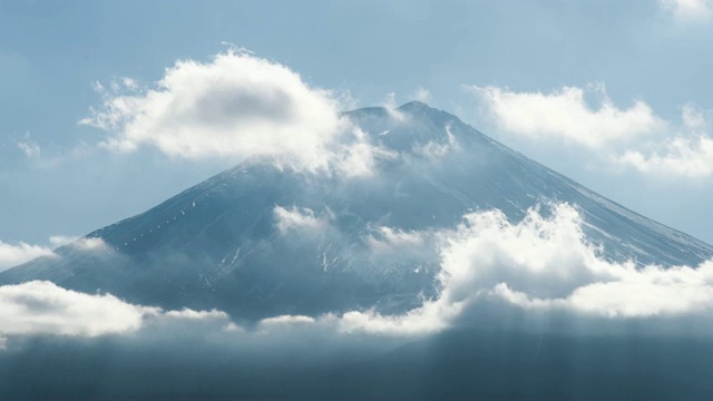 富士山的时间流逝视频素材