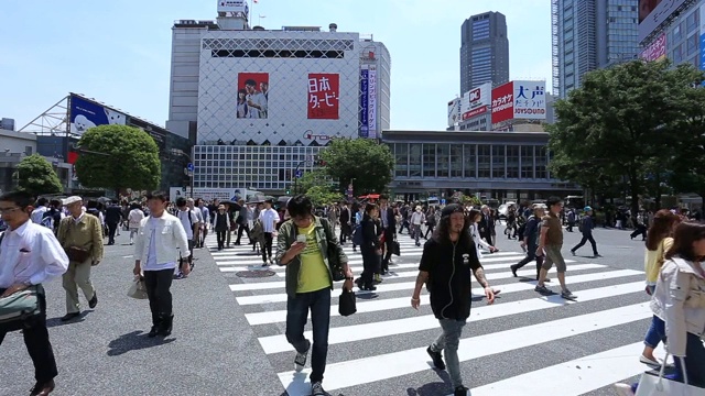 涉谷穿越日本首都东京视频素材