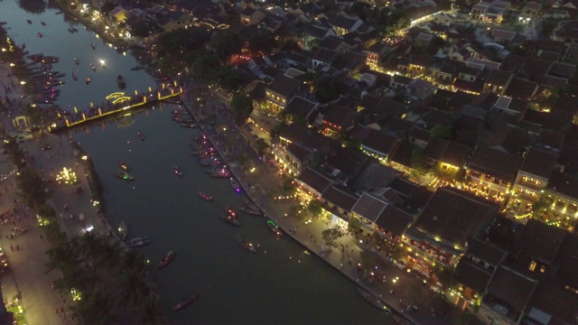 夜景会安古城或会安古镇视频素材