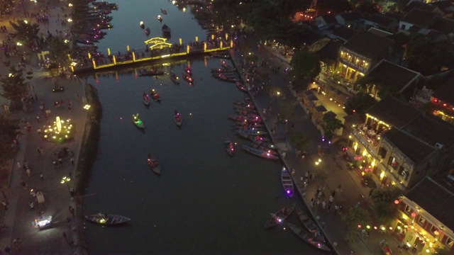 夜景会安古城或会安古镇视频素材