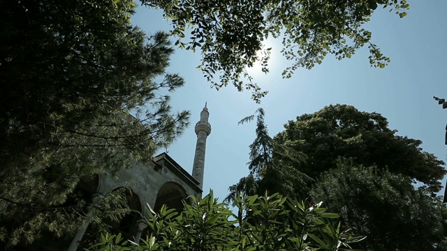 伊斯坦布尔奥斯曼阿雅兹玛清真寺和树木视频素材