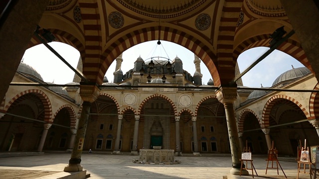 Edirne Ottoman宏伟的Selimiye清真寺和Revaks Timelapse视频素材