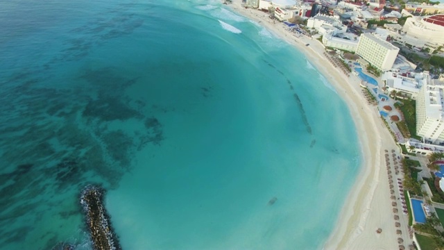 空中坎昆:海岸线视频素材