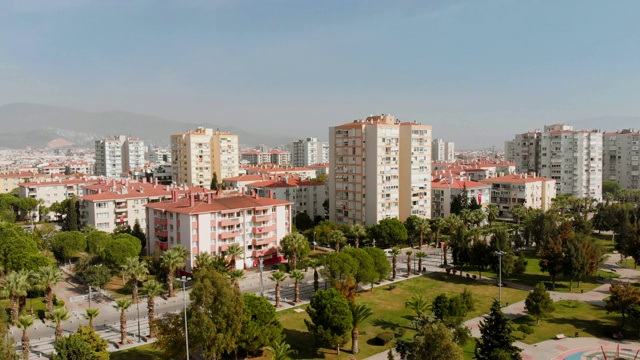 Bostanli的鸟瞰图，Izmir - Turkiye视频素材