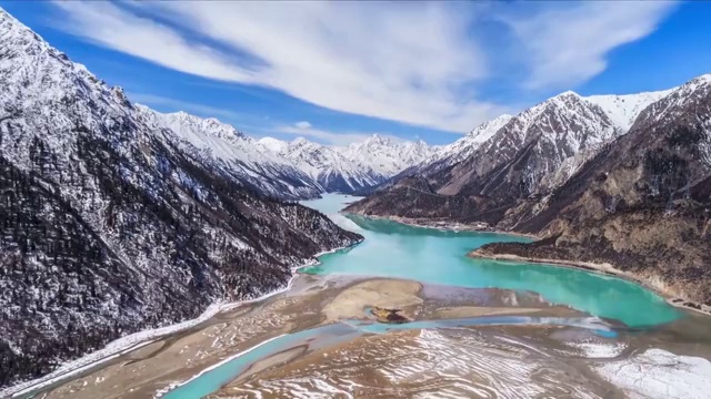 鸟瞰图冉芜湖-时间流逝视频素材