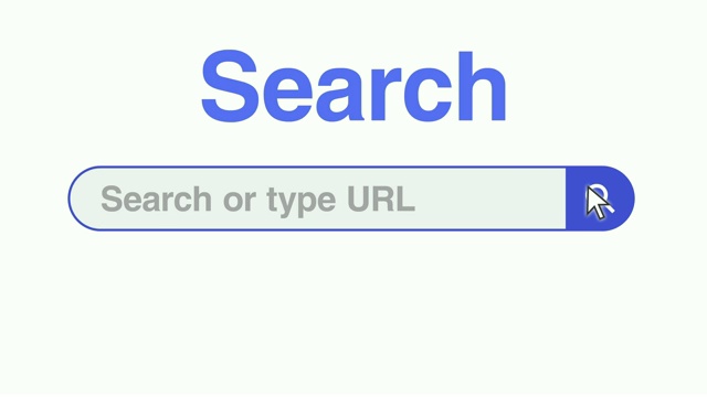 网页浏览器或网页与搜索框输入命令在线互联网搜索视频素材