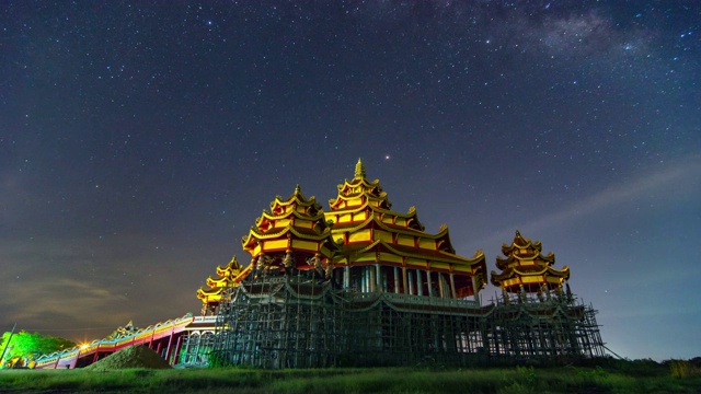 夜景银河系。视频素材