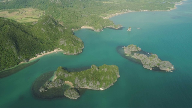 卡拉莫群岛海景，卡马里纳斯苏尔，菲律宾视频素材