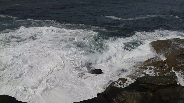 日出时的汹涌波涛视频素材