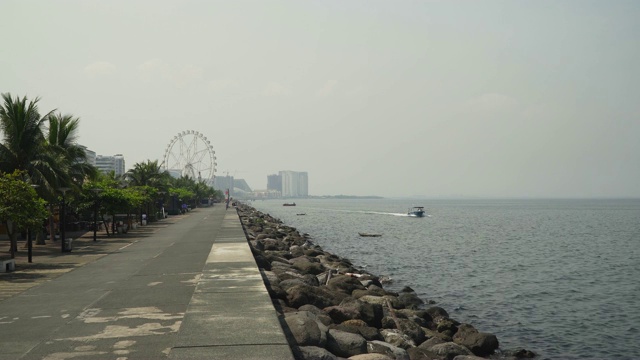 有摩天大楼和建筑的城市。菲律宾,马尼拉马卡迪视频素材