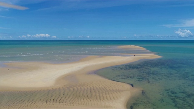 Corumbau海滩鸟瞰图，Caraíva。视频素材