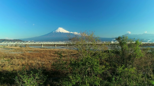 富士山和天上的富士河视频素材