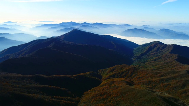 庆尚南道的奇里山脉和云景视频素材