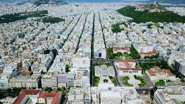 鸟瞰图雅典-希腊视频素材