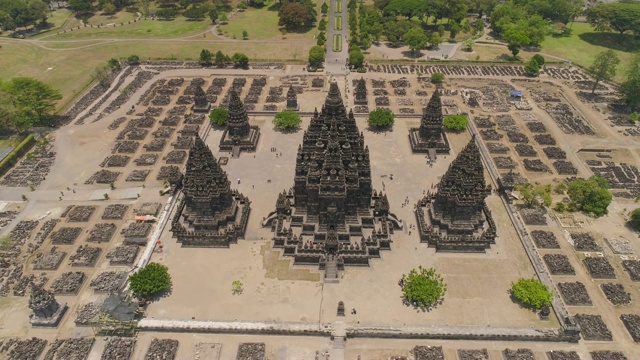 Prambanan寺庙，印度尼西亚Java视频素材