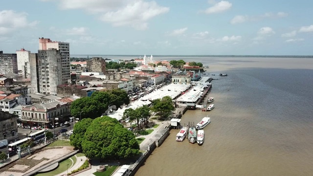 市中心景观Belém (vero -比索市场)视频素材