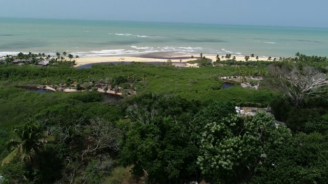 Trancoso海滩鸟瞰图视频素材