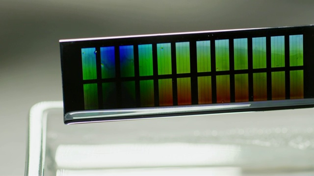 DNA基因测序玻片分析。视频素材