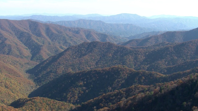 韩国江原道御田山秋景(热门旅游目的地)视频素材