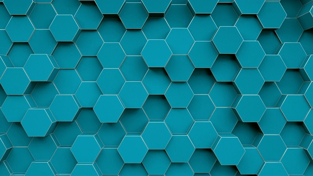 蓝色工艺六角形图案背景环视频素材
