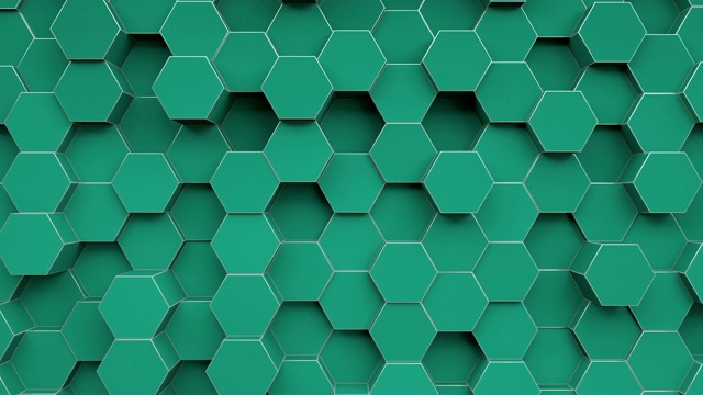 绿色工艺六角形图案背景环视频素材