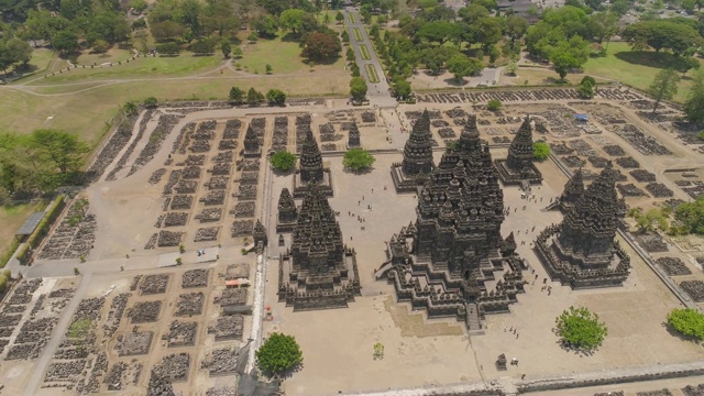 Prambanan寺庙，印度尼西亚Java视频素材