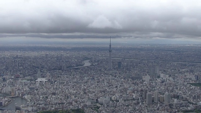 空中，东京天空与天空树，日本视频素材