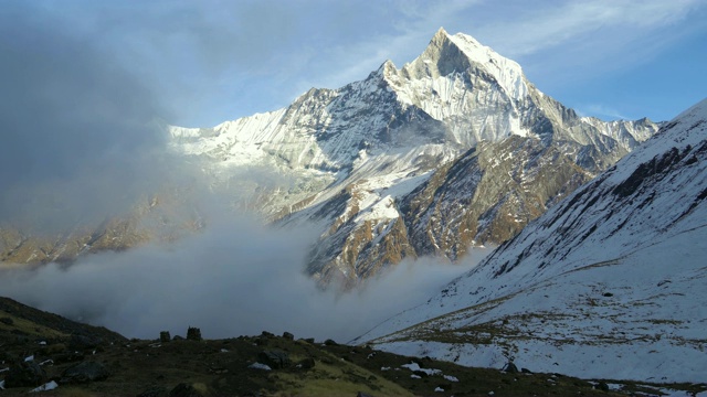 Machapuchare来自尼泊尔Annapurna基地营地视频素材