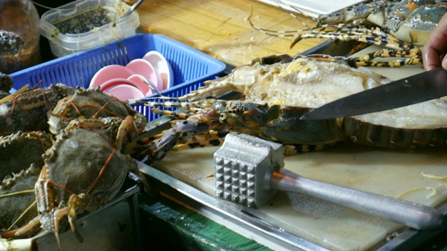 准备烹饪龙虾视频素材