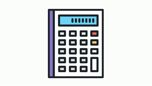 Tax Calculation‎Flat Line Icon Animation with Alpha视频素材