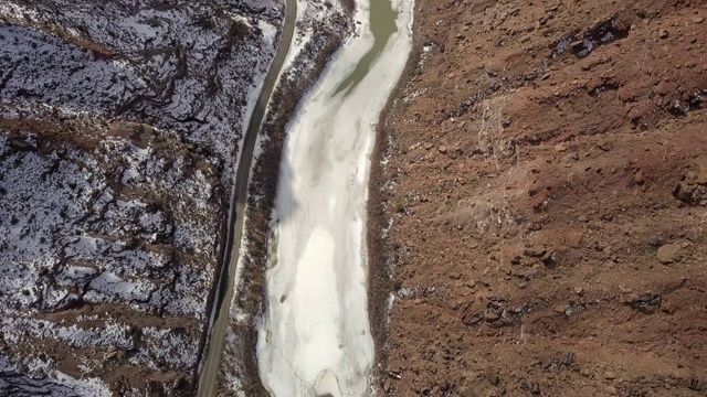 犹他州摩押附近的科罗拉多河砂岩峡谷视频素材