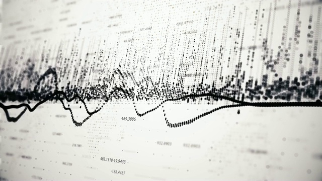显示市场变化的财务数字和图表视频素材