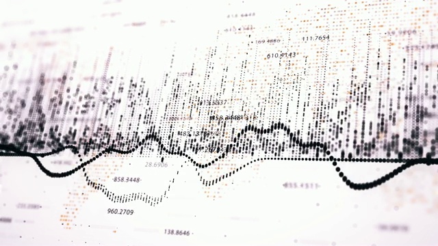 显示市场变化的财务数字和图表视频素材