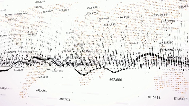 显示市场变化的财务数字和图表视频素材