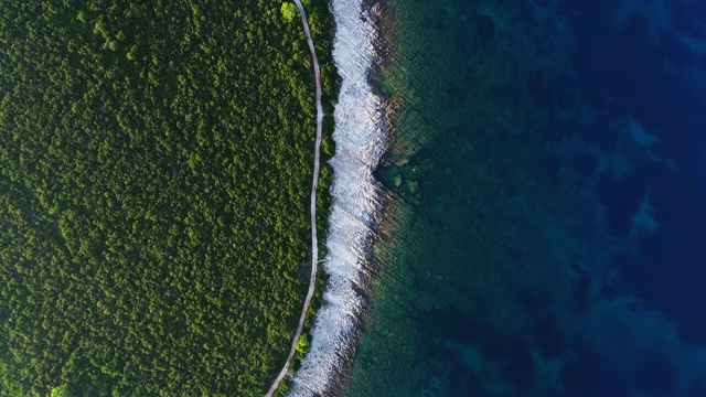 海岛海岸线边的公路视频素材