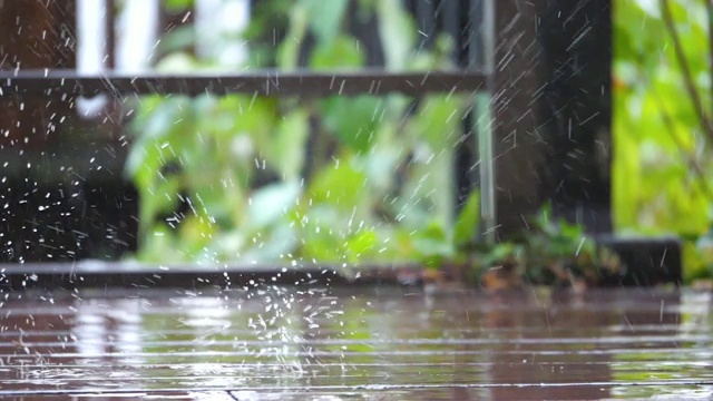 雨滴的慢动作视频素材