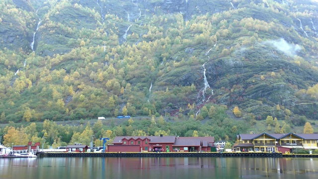 港口- Flåm，挪威视频素材