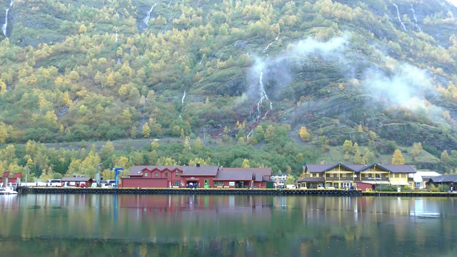 港口- Flåm，挪威视频素材