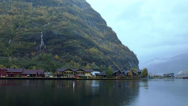 港口- Flåm，挪威视频素材