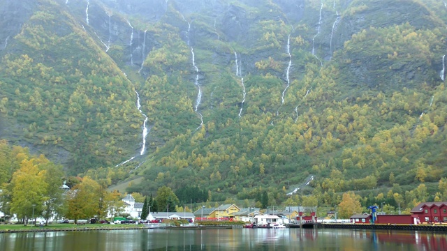 港口- Flåm，挪威视频素材