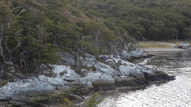 阿根廷火地岛乌斯怀亚附近的罗卡湖国家公园视频素材