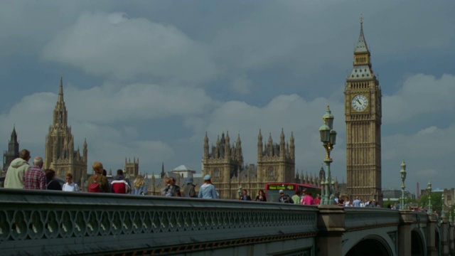 英国议会大厦的紧密建立视频素材