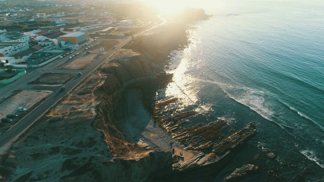 海洋岩石海岸线视频素材