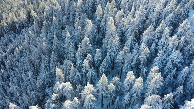 日落时滑雪山的Arial视图视频素材