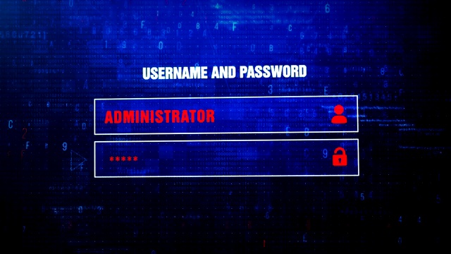 网络入侵警报警告错误消息屏幕闪烁。视频素材