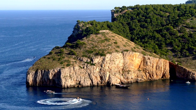 西班牙加泰罗尼亚的“布拉瓦海岸”海景。时间流逝。视频素材